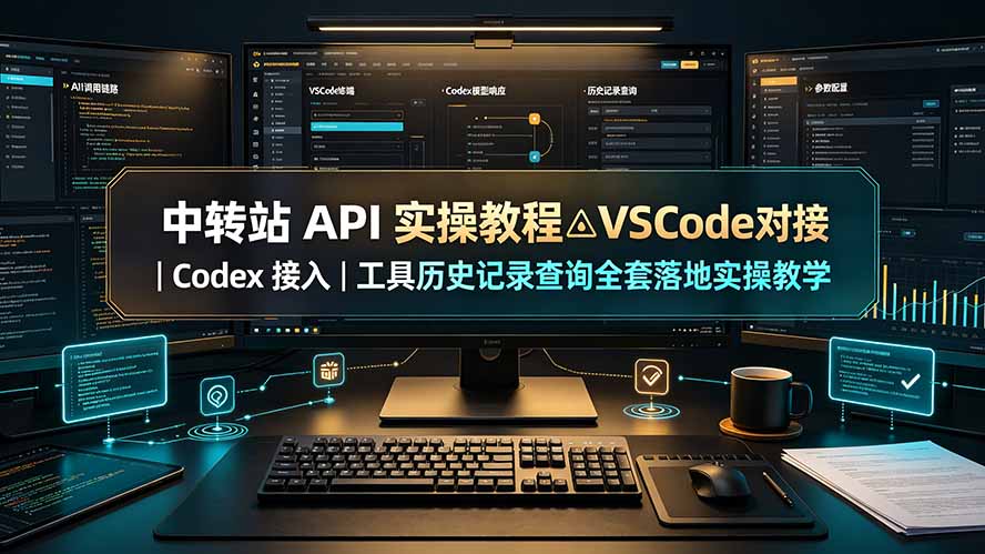 中转站 API 实操教程△VSCode 对接｜Codex 接入｜工具历史记录查询全套落地实操教学-资源宝库