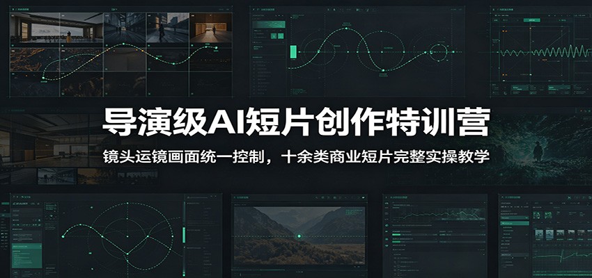 导演级AI短片创作特训营：镜头运镜画面统一控制，十余类商业短片完整实操教学(更新)-资源宝库
