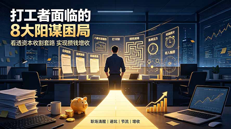 付费文章:打工者面临的8大阳谋困局,看透资本收割套路实现攒钱增收-资源宝库