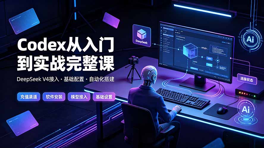 Codex从入门到实战完整课｜充值·安装·接入DeepSeek，记忆·插件·Skill·CLI·MCP全拆解-资源宝库