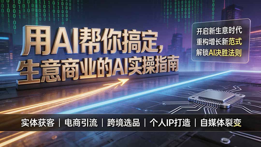 用AI帮你搞定，生意商业的AI实操指南，开启新生意时代，重构增长新范式，解锁AI时代决胜法则-资源宝库