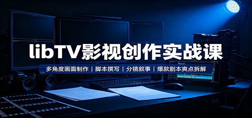 libTV影视创作实战课：多角度画面制作，脚本撰写，分镜叙事，爆款剧本爽点拆解-资源宝库