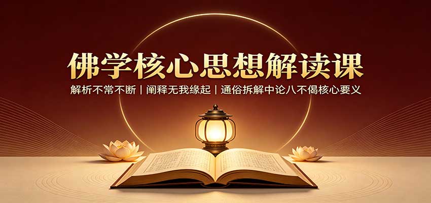佛学核心思想解读课：解析不常不断，阐释无我缘起，通俗拆解中论八不偈核心要义-资源宝库