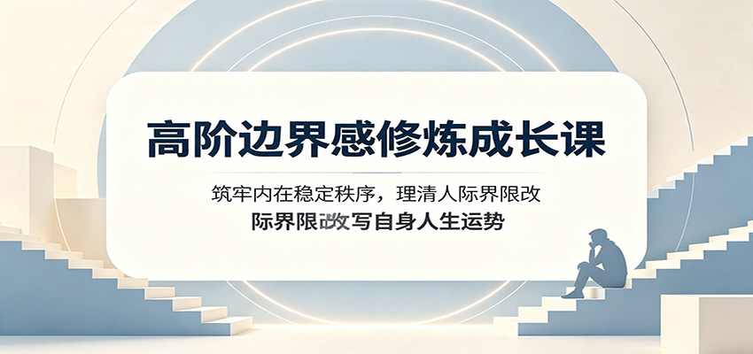 高阶边界感修炼成长课：筑牢内在稳定秩序，理清人际界限改写自身人生运势-资源宝库