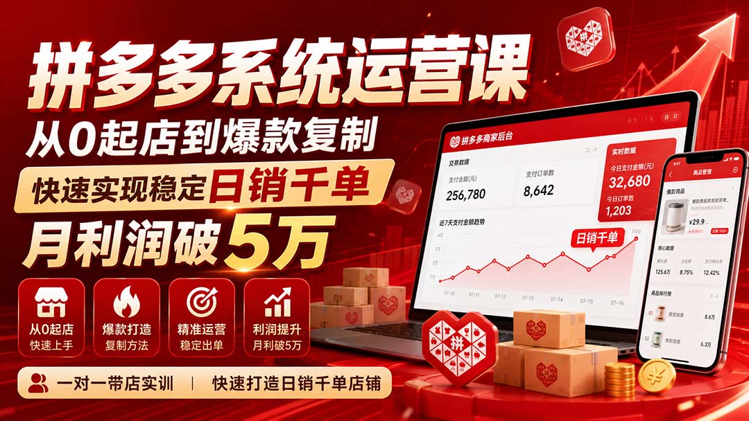 拼多多系统运营课(更新8月-资源宝库