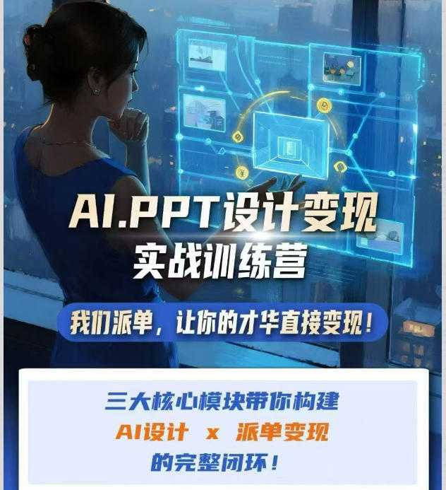 AI+PPT设计变现实战训练营，我们派单，让你的才华直接变现，三大核心模块带你构建Al设计x派单变现的完整闭环-资源宝库
