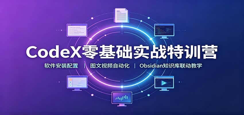 CodeX零基础实战特训营：软件安装配置，图文视频自动化，Obsidian知识库联动教学-资源宝库