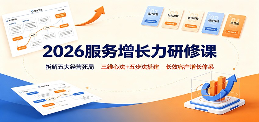 2026服务增长力研修课：拆解五大经营死局，三维心法+五步法搭建长效客户增长体系-资源宝库