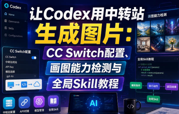 让Codex用中转站生成图片：CC Switch配置、画图能力检测与全局Skill教程-资源宝库