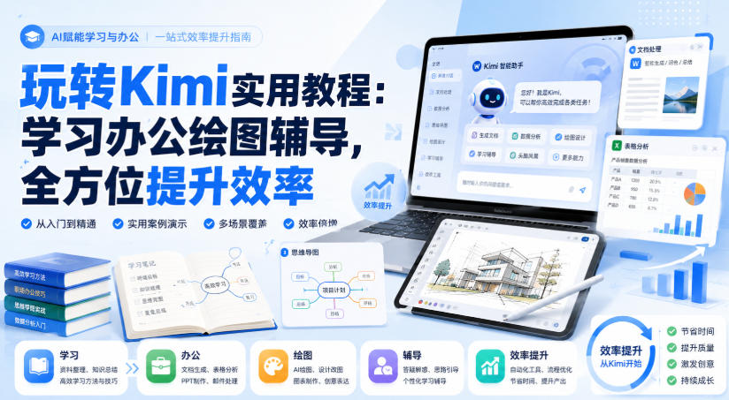 玩转Kimi实用教程：学习办公绘图辅导，全方位提升效率-资源宝库