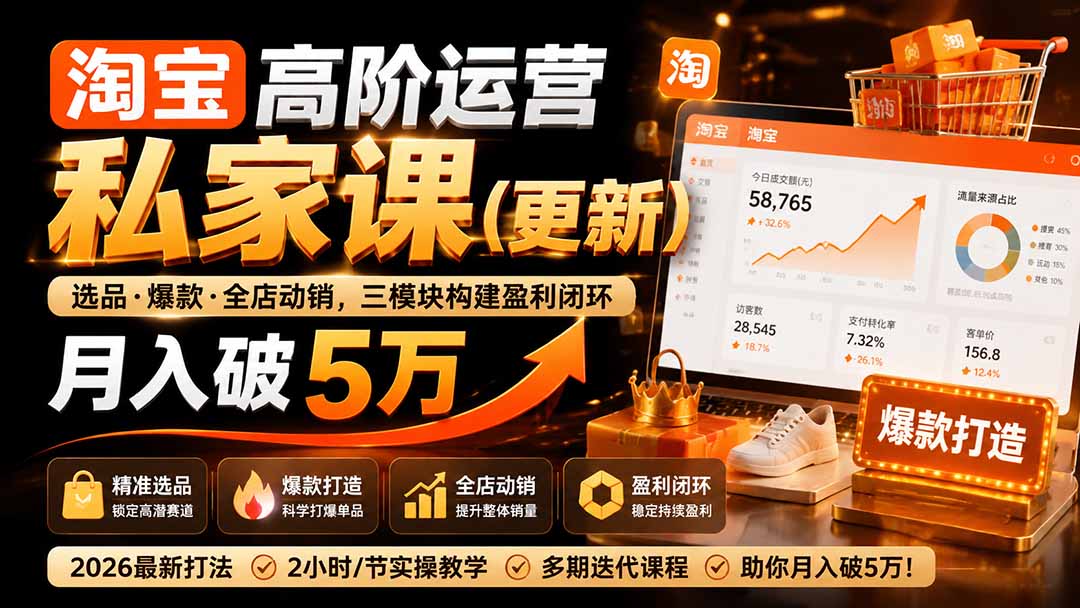 淘宝高阶运营私家课(更新26年-资源宝库