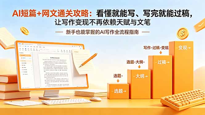 AI短篇+网文通关攻略-更新：看懂就能写、写完就能过稿，让写作变现不再依赖天赋与文笔-资源宝库