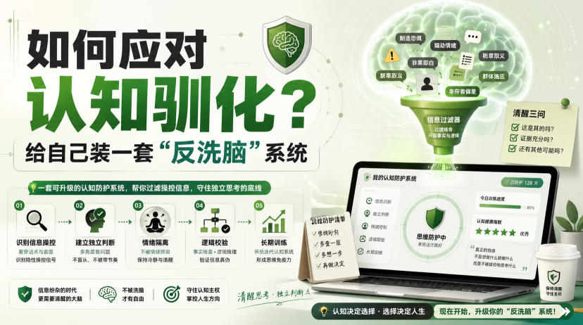 付费文章：如何应对认知驯化？给自己装一套“反洗脑”系统-资源宝库