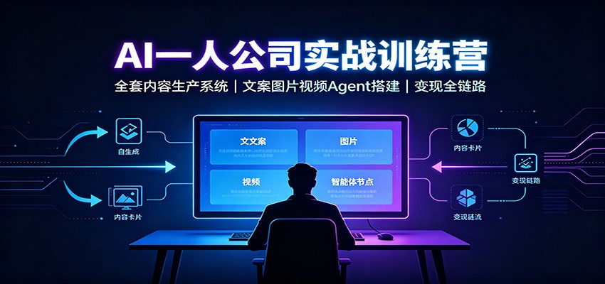 AI创作一人公司实战训练营：全套内容生产系统，文案图片视频Agent搭建变现全链路-资源宝库