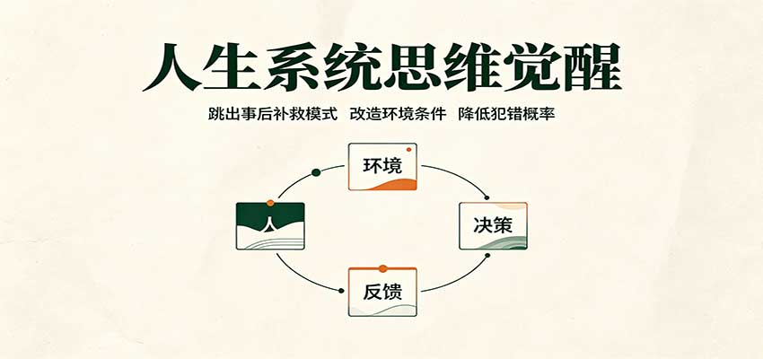 人生系统思维觉醒：跳出事后补救模式，改造环境条件，降低犯错概率-资源宝库