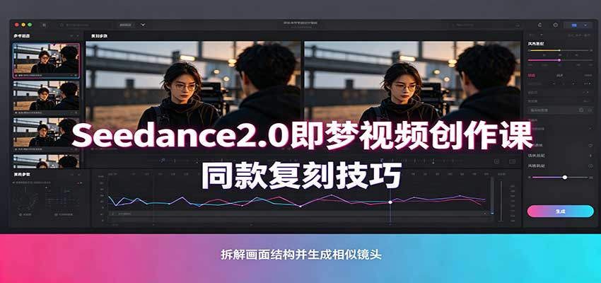 Seedance2.0即梦视频创作课：剧本式视频制作，同款复刻技巧，多行业案例落地教学-资源宝库