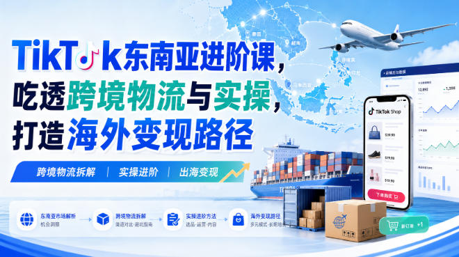 TikTok东南亚进阶课，吃透跨境物流与实操，打造海外变现路径-资源宝库