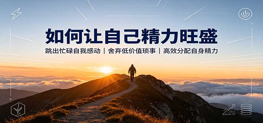 如何让自己精力旺盛：跳出忙碌自我感动，舍弃低价值琐事，高效分配自身精力-资源宝库