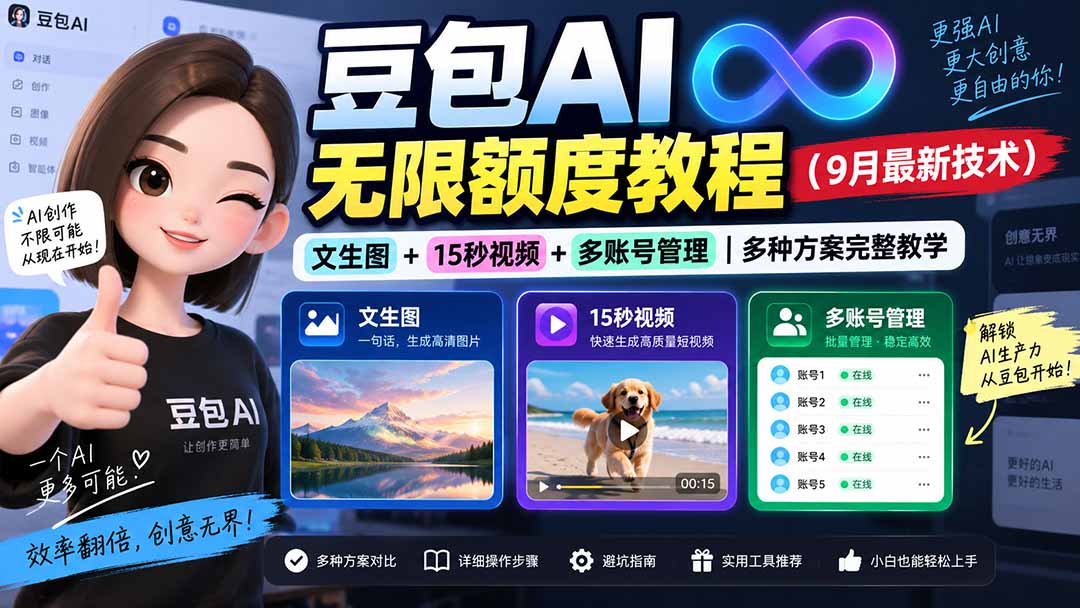 豆包AI无限额度教程(9月最新技术-资源宝库
