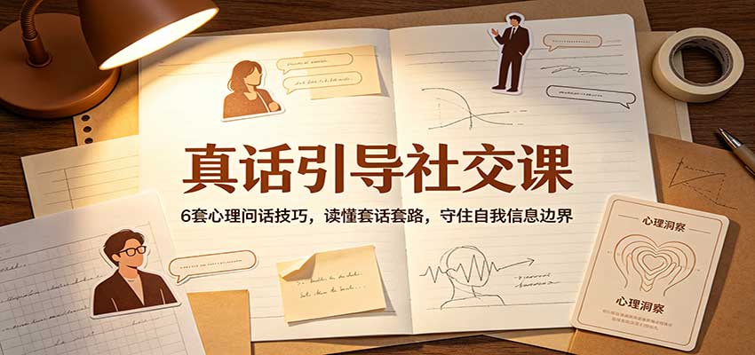 真话引导社交课：6套心理问话技巧，读懂套话套路，守住自我信息边界-资源宝库
