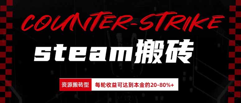 Steam搬砖,每轮收益为本金的20-80%,平均每天仅需半小时,新人轻松上手-资源宝库