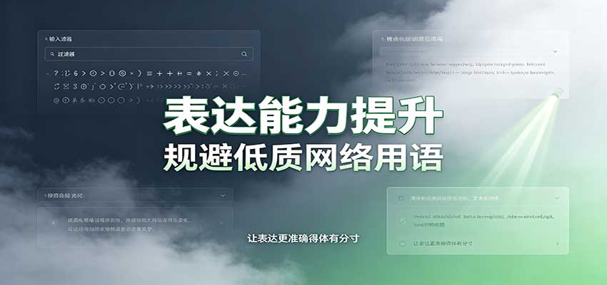 表达能力提升:语言塑造思想逻辑,规避低质网络用语,强化心智感知-资源宝库