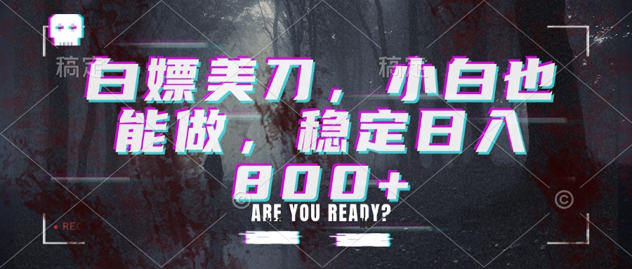 白嫖美刀，小白也能做，稳定日入800+-资源宝库
