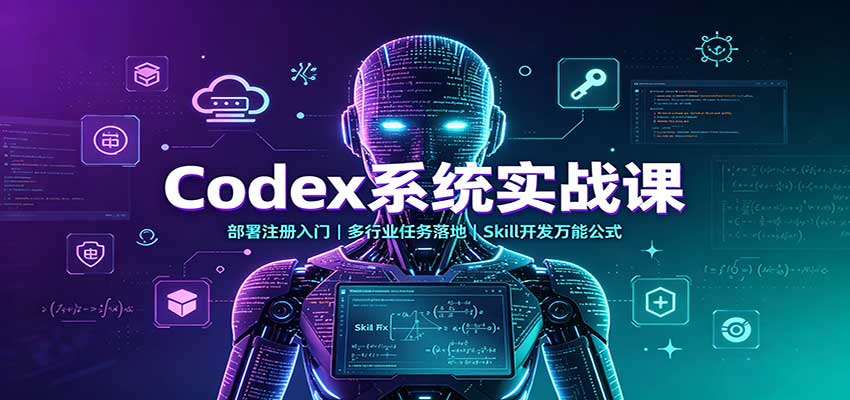 Codex系统实战课:部署注册入门,多行业任务落地,Skill开发万能公式-资源宝库