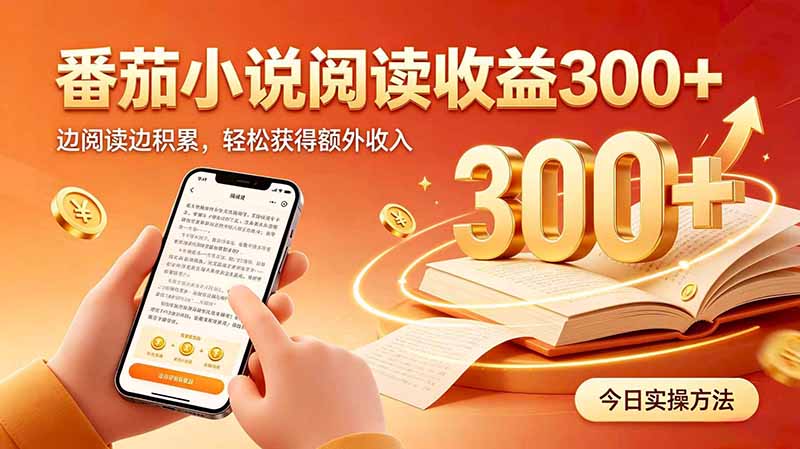 全自动番茄挂机玩法，日入300+边阅读边积累，轻松获得额外收入-资源宝库