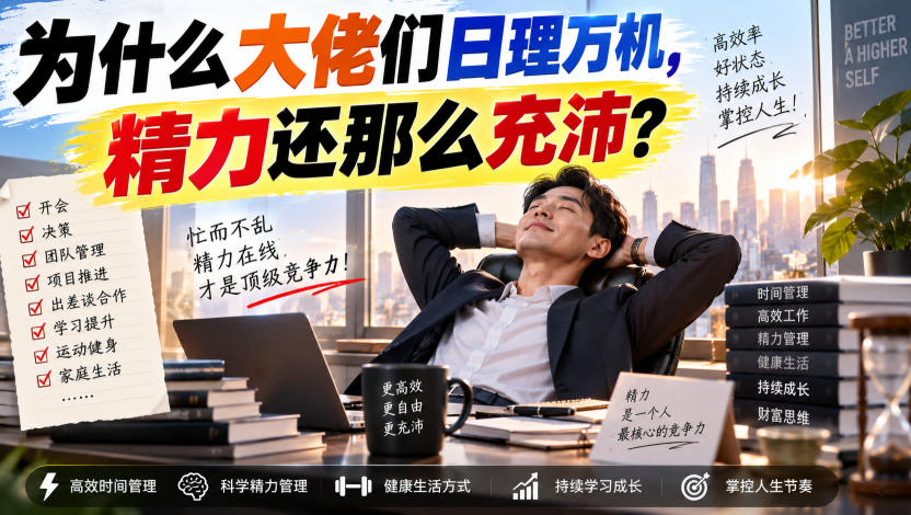 付费文章：为什么大佬们日理万机，精力还那么充沛？-资源宝库