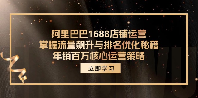 阿里巴巴1688店铺运营，掌握流量飙升与排名优化秘籍 年销百万核心运营策略-资源宝库