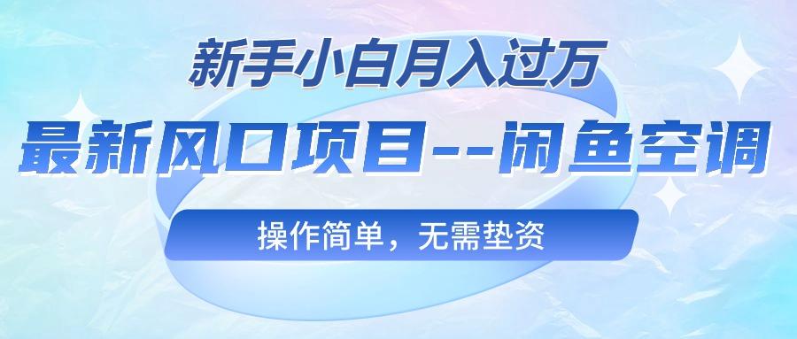 最新风口项目—闲鱼空调，新手小白月入过万，操作简单，无需垫资-资源宝库