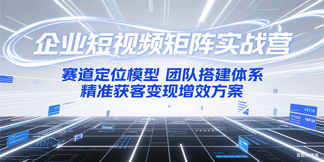 企业短视频矩阵实战营：赛道定位模型+团队搭建体系+精准获客变现增效方案-资源宝库