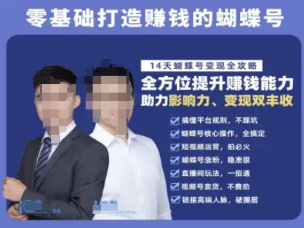蝴蝶号专栏-视频号运营教程，零基础打造挣钱的蝴蝶号，14天蝴蝶号变现全攻略-资源宝库