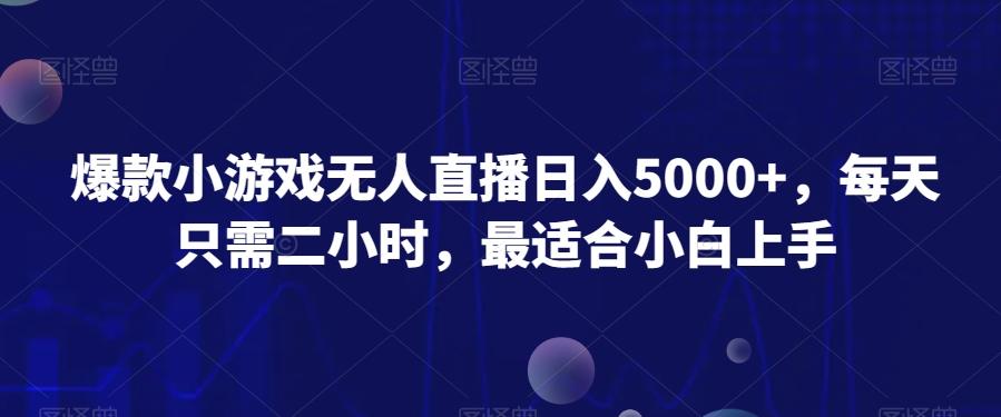 爆款小游戏无人直播日入5000+，每天只需二小时，最适合小白上手-资源宝库