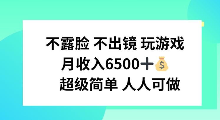 不露脸 不出境 玩游戏，月入6500 超级简单 人人可做【揭秘】-资源宝库