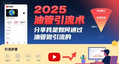 2025油管引流术，分享我是如何通过油管做引流的-资源宝库