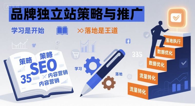 品牌独立站策略与推广,学习是开始,落地是王道