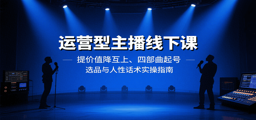 运营型主播线下课：提价值降互上、四部曲起号、选品与人性话术实操指南-资源宝库