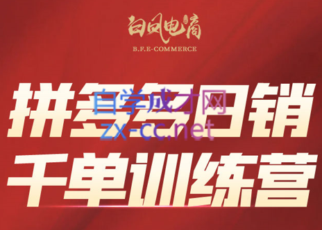 白凤电商·拼多多日销千单训练营(更新8月)-资源宝库