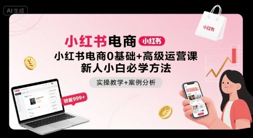 小红书电商0基础+高级运营课，新人小白必学方法，实操教学+案例分析-资源宝库