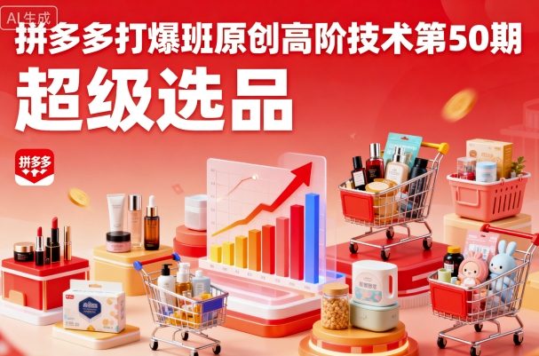 拼多多打爆班原创高阶技术第50期，超级选品-资源宝库