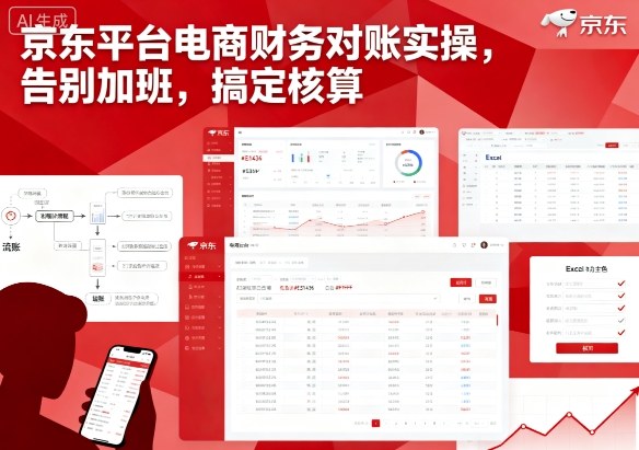 京东平台电商财务对账实操,告别加班,搞定核算