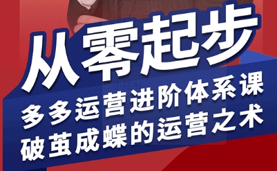拼多多运营进阶系统课，从零起步，多多运营进阶体系课，破茧成蝶的运营之术(更新9月)-资源宝库