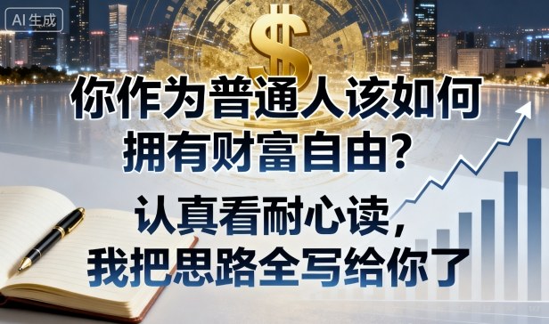 付费文章：你作为普通人该如何拥有财富自由？认真看耐心读，我把思路全写给你了-资源宝库