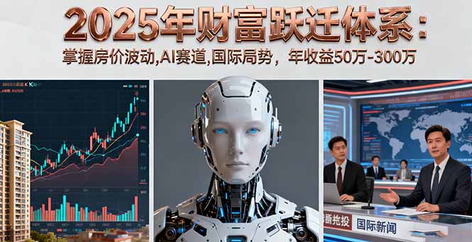 2025年财富跃迁体系：掌握房价波动,AI赛道,国际局势，年收益50万-300万-资源宝库