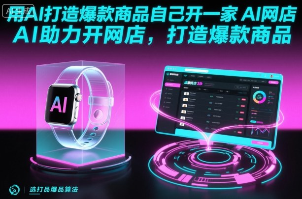 用AI打造爆款商品自己开一家AI网店，AI助力开网店，打造爆款商品-资源宝库