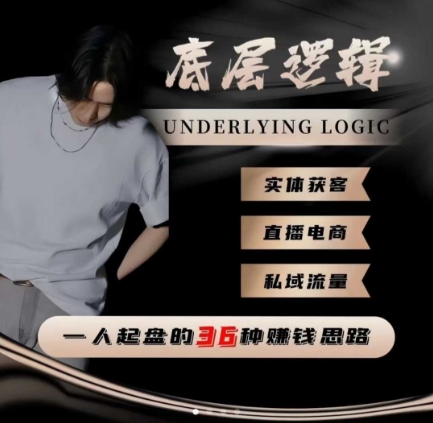 一个人起盘的底层逻辑,私域流量-直播电商-实体获客,一人起盘的36种賺钱思路