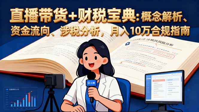 直播带货+财税宝典：概念解析、资金流向、涉税分析，月入10万合规指南-资源宝库