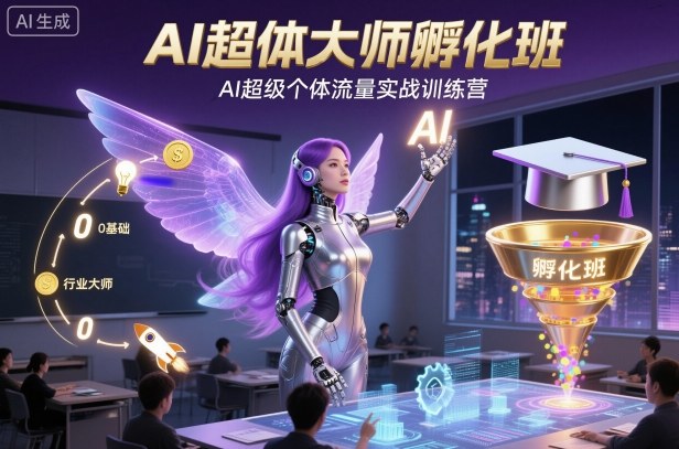 AI超体大师孵化班，AI超级个体流量实战训练营-资源宝库